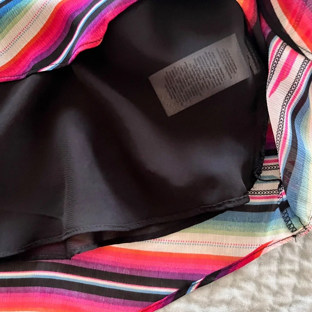 LAUREN RALPH LAUREN Summer Top Blouse Womens M - Colorful Flutter - Picture 8 of 10